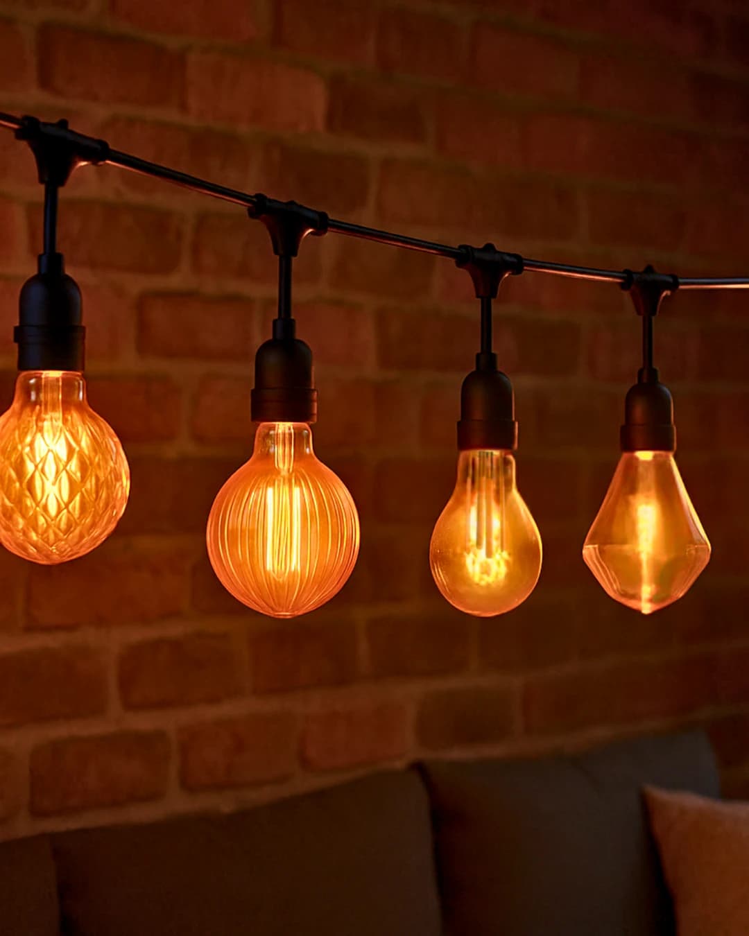 10 Metre 10 Duy E27 Dekoratif Dış Mekan Aydınlatma Seti - LEDx Duy Grubu Modeli - Görsel 2