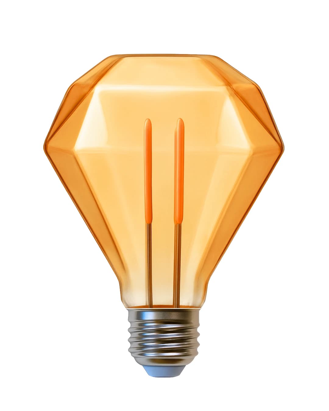 Kırılmaz Plastik GD-95 Amber LED Flamanlı Dekoratif Ampul - LEDx Rustik Ampul