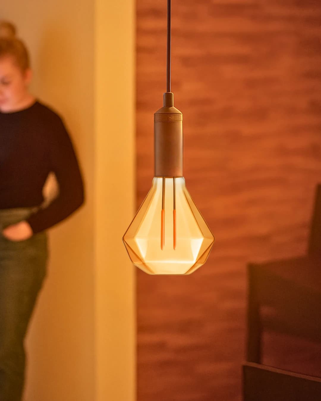 Kırılmaz Plastik GD-95 Amber LED Flamanlı Dekoratif Ampul - LEDx Rustik Ampul Modeli - Görsel 2